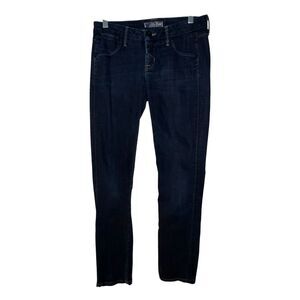 Hudson Women's Jeans Size 27 Straight Leg Dark‎ Wash Blue Low Rise Denim Cotton